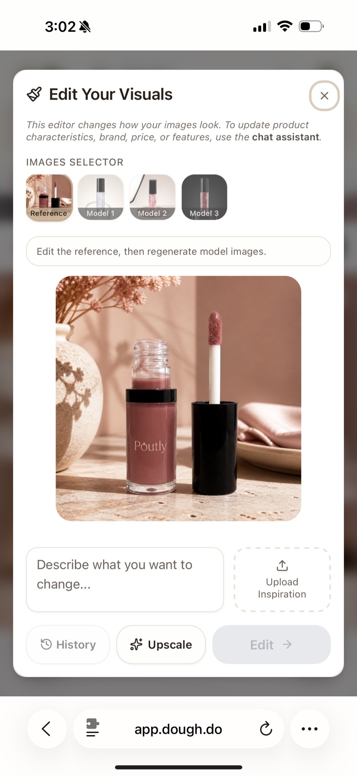 Poutly Sheer Hot Pink lip oil with its black cap and applicator, as shown in our supplied product photo