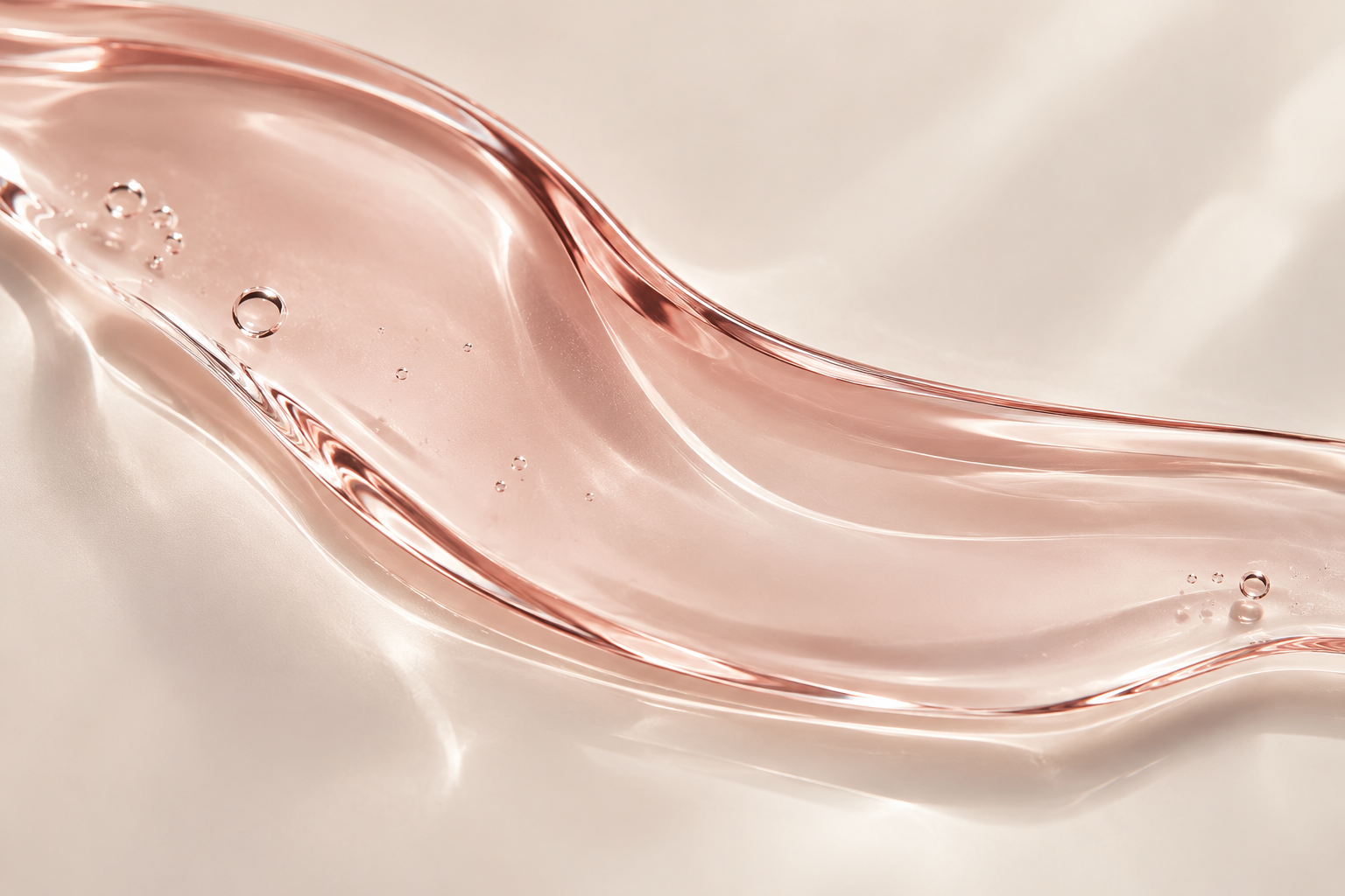 Macro of a sheer rose oil texture